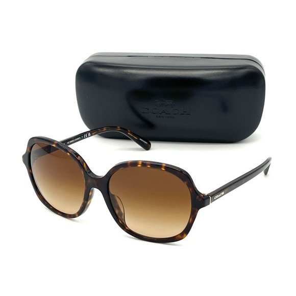 COACH HC8360U 512074 Dark Tortoise / Brown Gradient 57mm Sunglasses - Picture 1 of 4